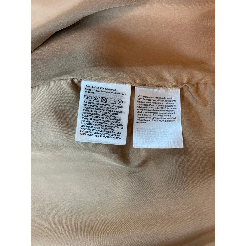 H&M Divided Camel Tan Belted Wrap Coat Notched Lapel XL NEW